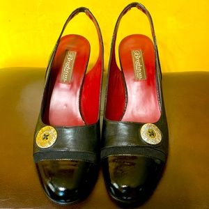 Brighton sling back shoes.